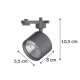 InLight Σποτ Ράγας Μαύρο (T00501-BL)