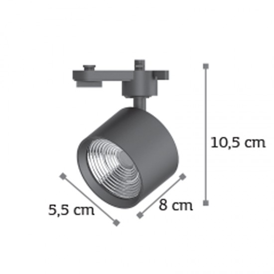 InLight Σποτ Ράγας Μαύρο (T00502-BL)