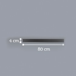 InLight Επιτοίχιο φωτιστικό από μαύρο μέταλλο (43012-BL)