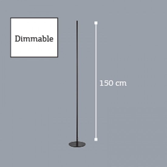 InLight Επιδαπέδιο φωτιστικό LED από μαύρο μέταλλο  (45012)