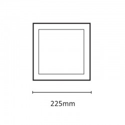 LED Slim Panel 20watt Τετράγωνο 4000Κ Φυσικό Λευκό (2.20.01.2)