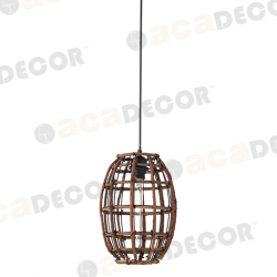 ^ΚΡΕΜΑΣΤΟ Φ/Σ 1ΧΕ27 ΞΥΛΟ & ΜΑΥΡΟ ΜΕΤΑΛΛΟ Φ23ΧΗ120CM ZULU