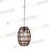 ^ΚΡΕΜΑΣΤΟ Φ/Σ 1ΧΕ27 ΞΥΛΟ & ΜΑΥΡΟ ΜΕΤΑΛΛΟ Φ23ΧΗ120CM ZULU