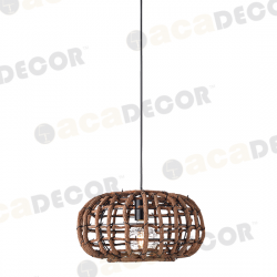 ^ΚΡΕΜΑΣΤΟ Φ/Σ 1ΧΕ27 ΞΥΛΟ & ΜΑΥΡΟ ΜΕΤΑΛΛΟ Φ39ΧΗ120CM ZULU
