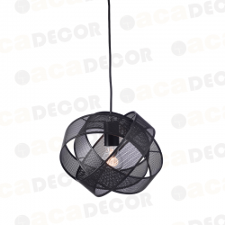 ^ΚΡΕΜΑΣΤΟ Φ/Σ 1ΧΕ27 ΜΑΥΡΟ ΜΕΤΑΛΛΟ D30XH120CM VITRUVIUS