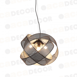 ^ΚΡΕΜΑΣΤΟ Φ/Σ 3ΧΕ27 ΜΑΥΡΟ ΜΕΤΑΛΛΟ D52XH120CM VITRUVIUS