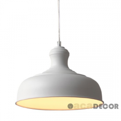 NETTO ΚΑΜΠΑΝΑ ΜΕΤΑΛΛΙΚΗ ΛΕΥΚΗ Φ28CM 1ΧE27