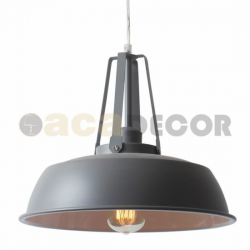 ΜΕΤΑΛΛΙΚΗ ΚΑΜΠΑΝΑ 1ΧΕ27 ΓΚΡΙ Φ35χΗ28cm ORLEANS
