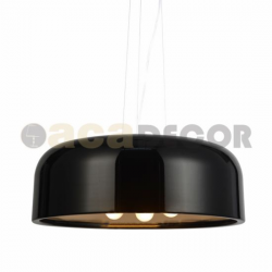 ΚΡΕΜΑΣΤΟ Φ/Σ 3XE27 ΜΕΤΑΛΛΙΚΟ ΜΑΥΡΟ Φ48cm SALON