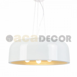 ΚΡΕΜΑΣΤΟ Φ/Σ 3XE27 ΜΕΤΑΛΛΙΚΟ ΛΕΥΚΟ Φ48cm SALON