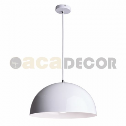 ΚΡΕΜΑΣΤΟ Φ/Σ 1XE27 ΜΕΤΑΛΛΙΚΟ ΛΕΥΚΟ Φ40cm MELINA