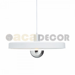 ΚΡΕΜΑΣΤΟ Φ/Σ 1ΧΕ27 ΜΕΤΑΛΛΙΚΟ ΛΕΥΚΟ Φ50ΧΗ120CM DOMENICA
