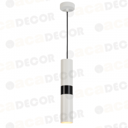 ^ΚΡΕΜΑΣΤΟ Φ/Σ 1XGU10 ΛΕΥΚΟ ΜΕΤΑΛΛΙΚΟ D8XH120CM DA VINCI