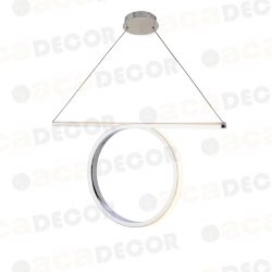 ^ΚΡΕΜΑΣΤΟ Φ/Σ LED 43W 3000K 2580LM ΧΡΩΜΙΟ ΑΛΟΥΜΙΝΙΟ 88Χ17ΧΗ120CM ZERO