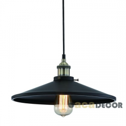 ΚΑΜΠΑΝΑ ΜΕΤΑΛΛΙΚΗ ΜΑΥΡΗ Φ36CM 1ΧE27 HIPPOLYTE