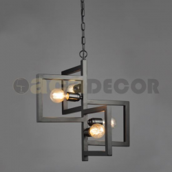 ΚΡΕΜΑΣΤΟ 4ΧΕ27 ΜΑΥΡΟ ΜΕΤΑΛΛΙΚΟ Φ42ΧΗ98CM SIRIUS