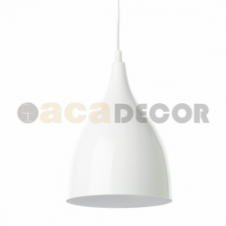 ΜΕΤΑΛΛΙΚΗ ΚΑΜΠΑΝΑ 1ΧΕ27 ΛΕΥΚΗ Φ17χΗ23cm ROXANNE