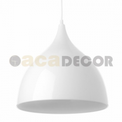 ΜΕΤΑΛΛΙΚΗ ΚΑΜΠΑΝΑ 1ΧΕ27 ΛΕΥΚΗ Φ35χΗ31cm ROXANNE