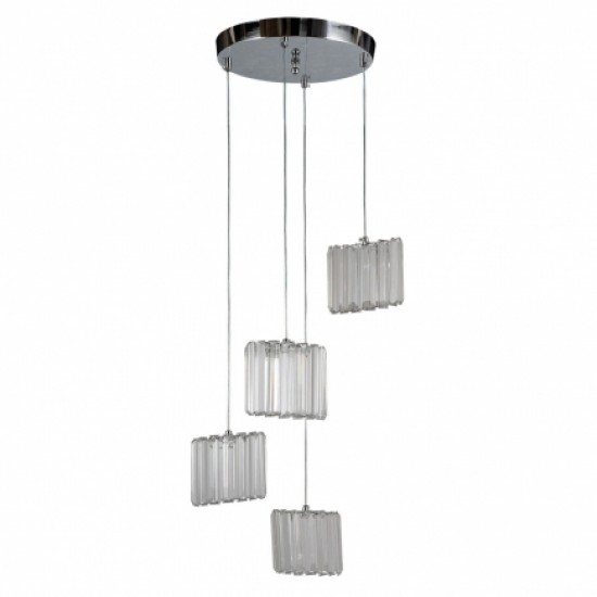 PDC 629/4 4/Φ 48W-LED ΡΟΖΕΤΑ ΚΡΥΣΤΑΛΛΑ