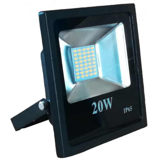 Προβολέας LED SMD 20W 2700K Mαύρος Προβολέας LED SMD 20W 2700K Mαύρος
