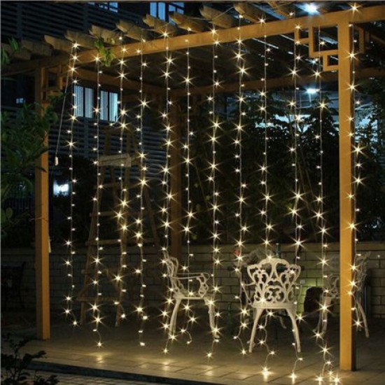 Κουρτίνα LED 300L FLASH 2x2,5m με επέκταση (max2) Θερμό