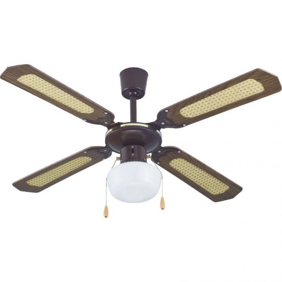 Ανεμιστήρας Οροφής PRCF-80276 Primo 42'' 105εκ. 1Φως 4 Φτερά Καφέ Ανεμιστήρας Οροφής PRCF-80276 Primo 42'' 105εκ. 1Φως 4 Φτερά Καφέ