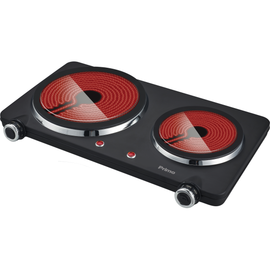 Κεραμική εστία Διπλή PRCP-40252 Primo 16.5εκ.-1000W + 22εκ.-1500W Μαύρη